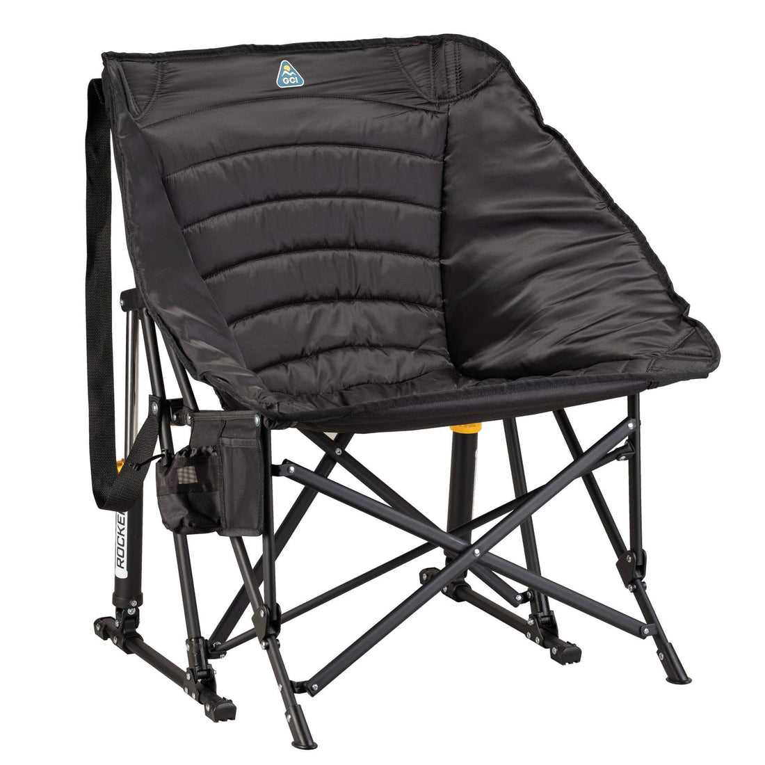 Luxury Camp Puff Rocker - Choice 731 - RoadTrip Rocker Smooth Motion Camp Chair - Black