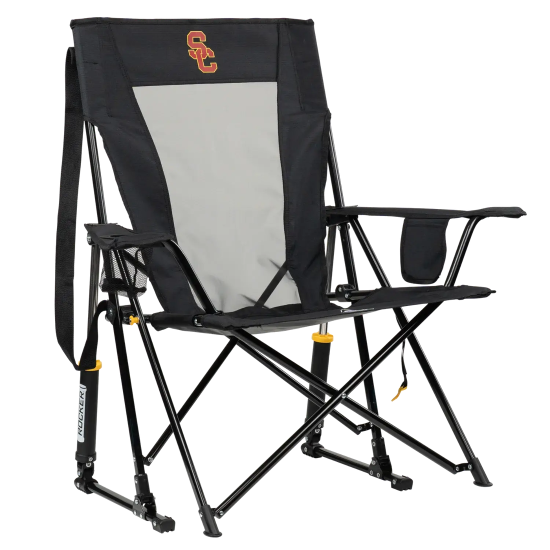 Heavy-Duty Freestyle College Comfort Pro Rocker - USC Trojans - Choice 856 - RoadTrip Rocker Smooth Motion Camp Chair - Default Title
