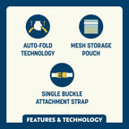 Ergonomic Back-Support BleacherBack - Choice 696 - Ergonomic Portable Stadium Seat for Sports Events Detail
