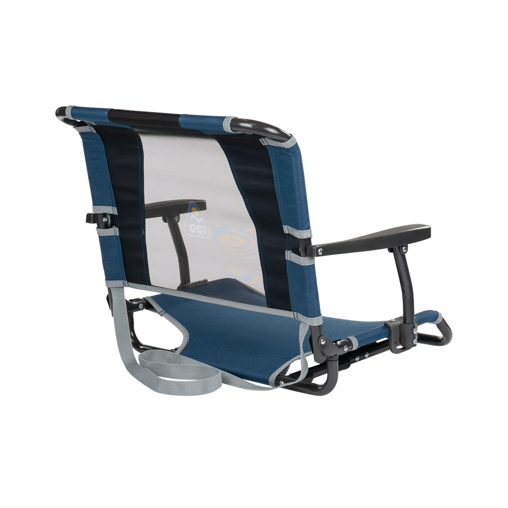 Secure-Hook Big Comfort Stadium Chair with Armrests - Choice 465 - Bleacher-Friendly Stadium Chair with Back Support Detail