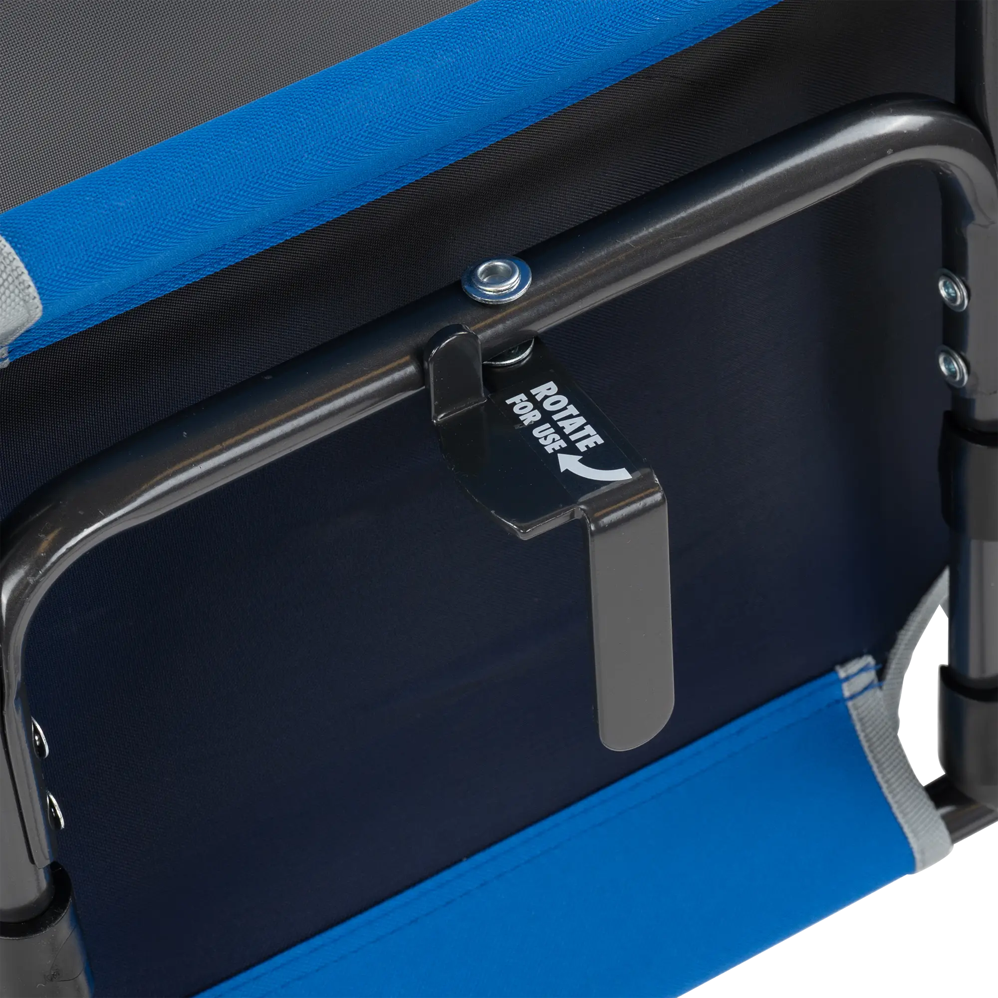 Secure-Hook Big Comfort Stadium Chair with Armrests - Choice 465 - Bleacher-Friendly Stadium Chair with Back Support Detail