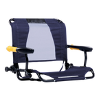 Premium All-Weather Stadium Rock-Cliner - Choice 540 - Patented Spring-Action Rocking Chair for Camping - Rich Blue