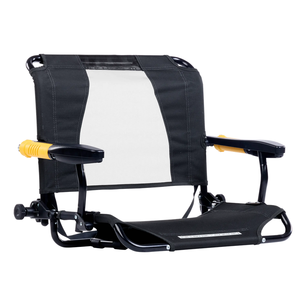 Premium All-Weather Stadium Rock-Cliner - Choice 540 - Patented Spring-Action Rocking Chair for Camping - Dark Charcoal