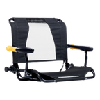 Premium All-Weather Stadium Rock-Cliner - Choice 540 - Patented Spring-Action Rocking Chair for Camping - Dark Charcoal
