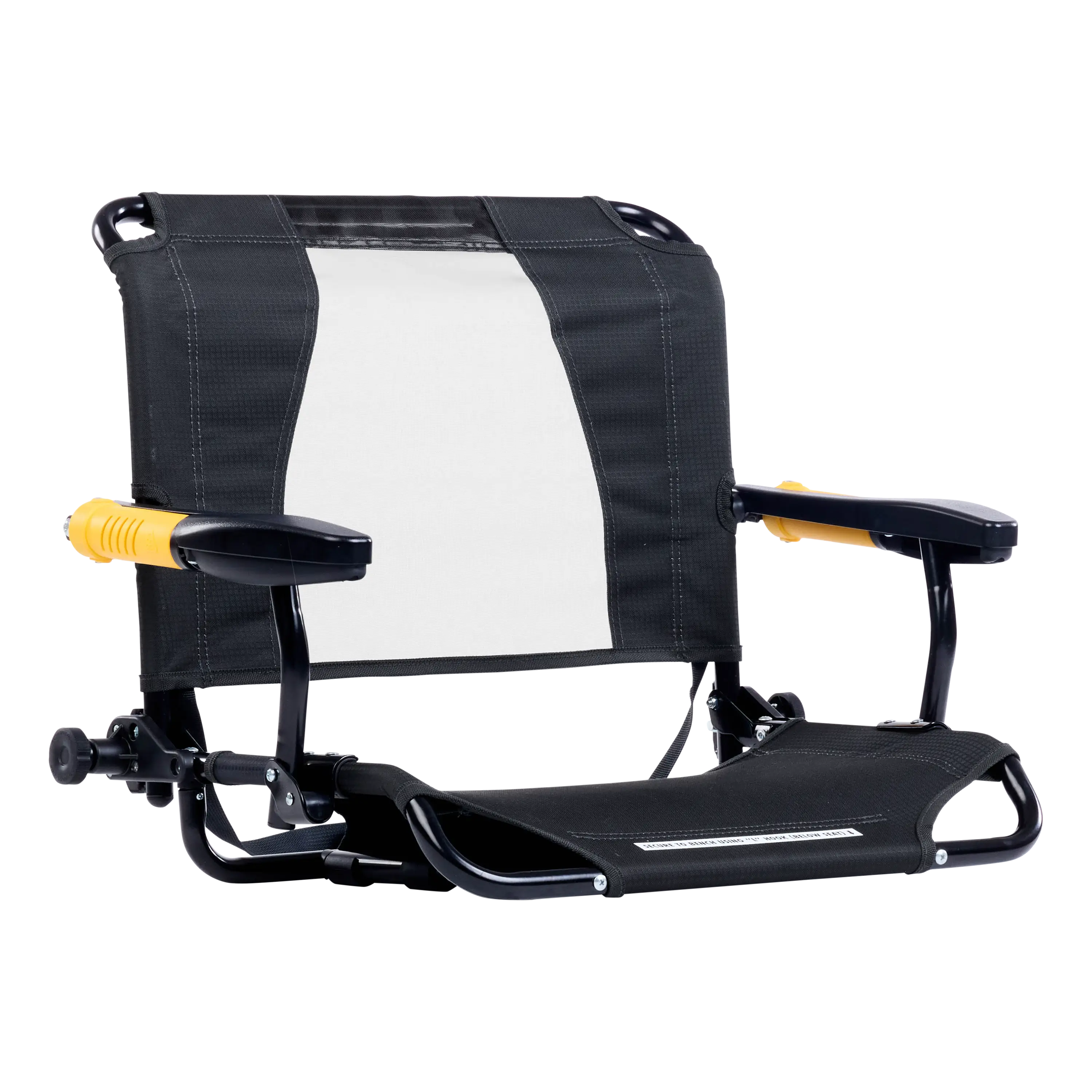 Premium All-Weather Stadium Rock-Cliner - Choice 540 - Patented Spring-Action Rocking Chair for Camping - Dark Charcoal