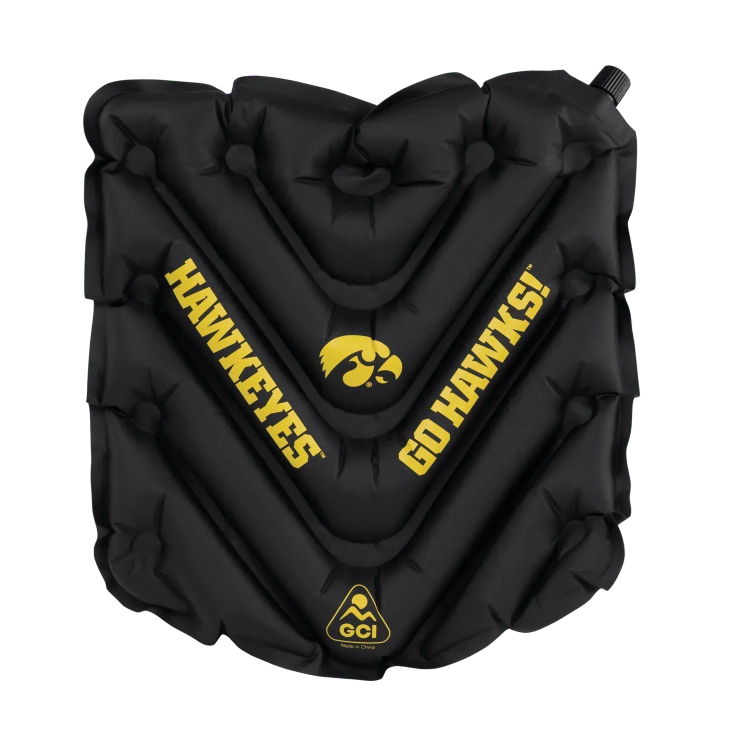 Compact Cushion College V Seat Inflatable Stadium Cushion - Iowa Hawkeyes - Choice 157 - Bleacher-Friendly Stadium Chair with Back Support - Default Title
