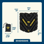 Compact Cushion College V Seat Inflatable Stadium Cushion - Iowa Hawkeyes - Choice 157 - Bleacher-Friendly Stadium Chair with Back Support Detail