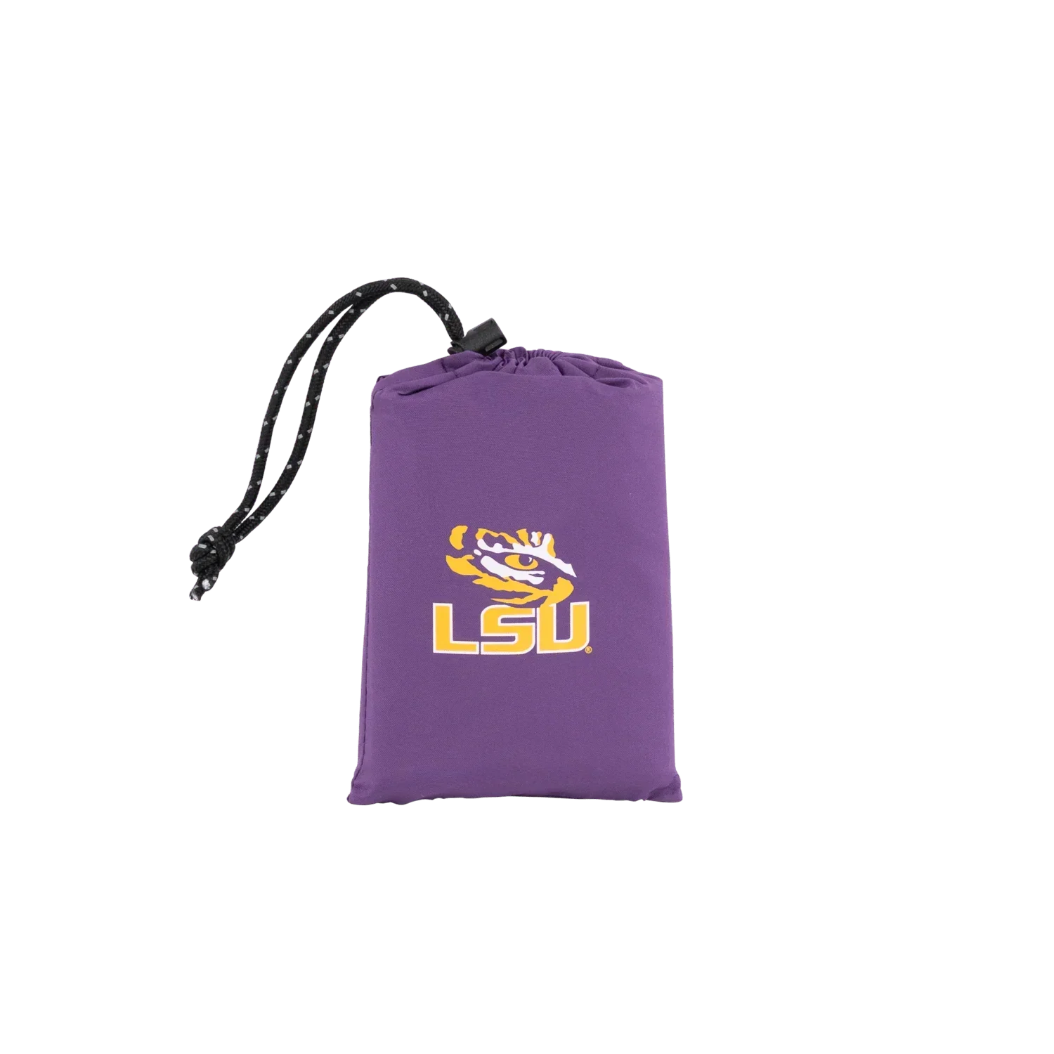 Ergonomic Back-Support College V Seat Inflatable Stadium Cushion - LSU Tigers - Choice 762 - Grandstand Cushion Seat with Secure Under-Bench Hooks Detail