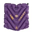 Ergonomic Back-Support College V Seat Inflatable Stadium Cushion - LSU Tigers - Choice 762 - Grandstand Cushion Seat with Secure Under-Bench Hooks - Default Title