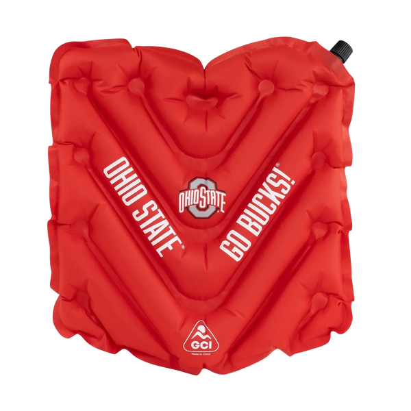 Ultra-Lightweight College V Seat Inflatable Stadium Cushion - Ohio State Buckeyes - Choice 778 - Lightweight Folding Bleacher Chair with Cushioning - Default Title