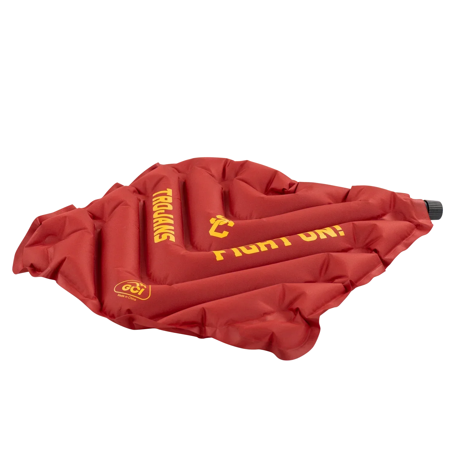 Secure-Hook College V Seat Inflatable Stadium Cushion - USC Trojans - Choice 523 - Lightweight Folding Bleacher Chair with Cushioning Detail