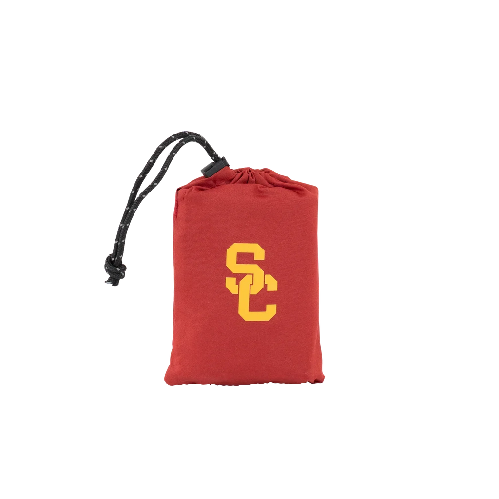 Secure-Hook College V Seat Inflatable Stadium Cushion - USC Trojans - Choice 523 - Lightweight Folding Bleacher Chair with Cushioning Detail
