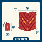 Secure-Hook College V Seat Inflatable Stadium Cushion - USC Trojans - Choice 523 - Lightweight Folding Bleacher Chair with Cushioning Detail