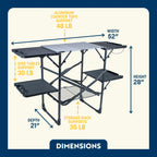 Portable Culinary Slim-Fold Cook Station - Choice 575 - Multi-Purpose Outdoor Culinary Cooking Set Detail