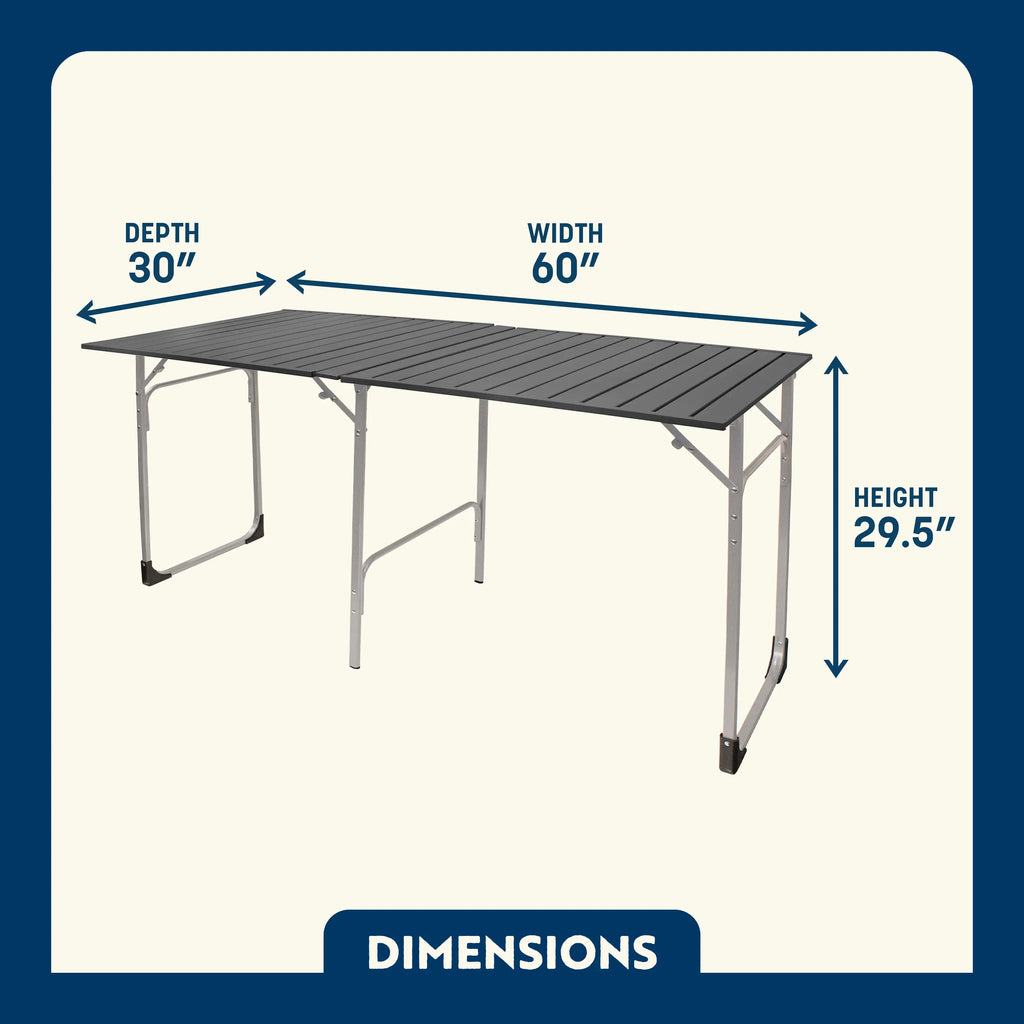 Slim-Fold Slim-Fold Table XL - Choice 651 - Portable Camping Table with Heat-Resistant Countertop Detail