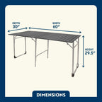 Slim-Fold Slim-Fold Table XL - Choice 651 - Portable Camping Table with Heat-Resistant Countertop Detail