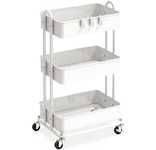 Minimalist Simple Houseware 3-Tier Heavy Duty Metal Utility Collection