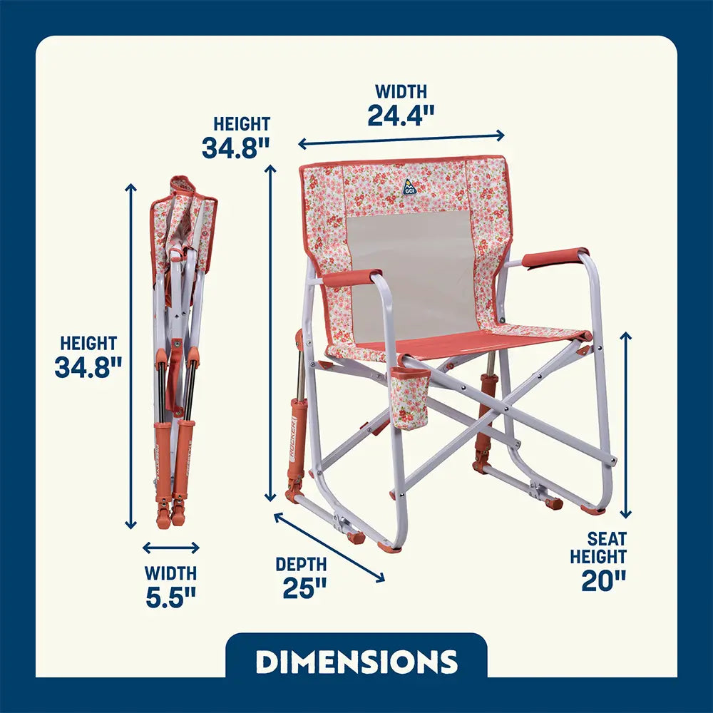 Smooth Motion Freestyle Rocker - Choice 711 - Freestyle Rocker Portable Outdoor Folding Chair Detail