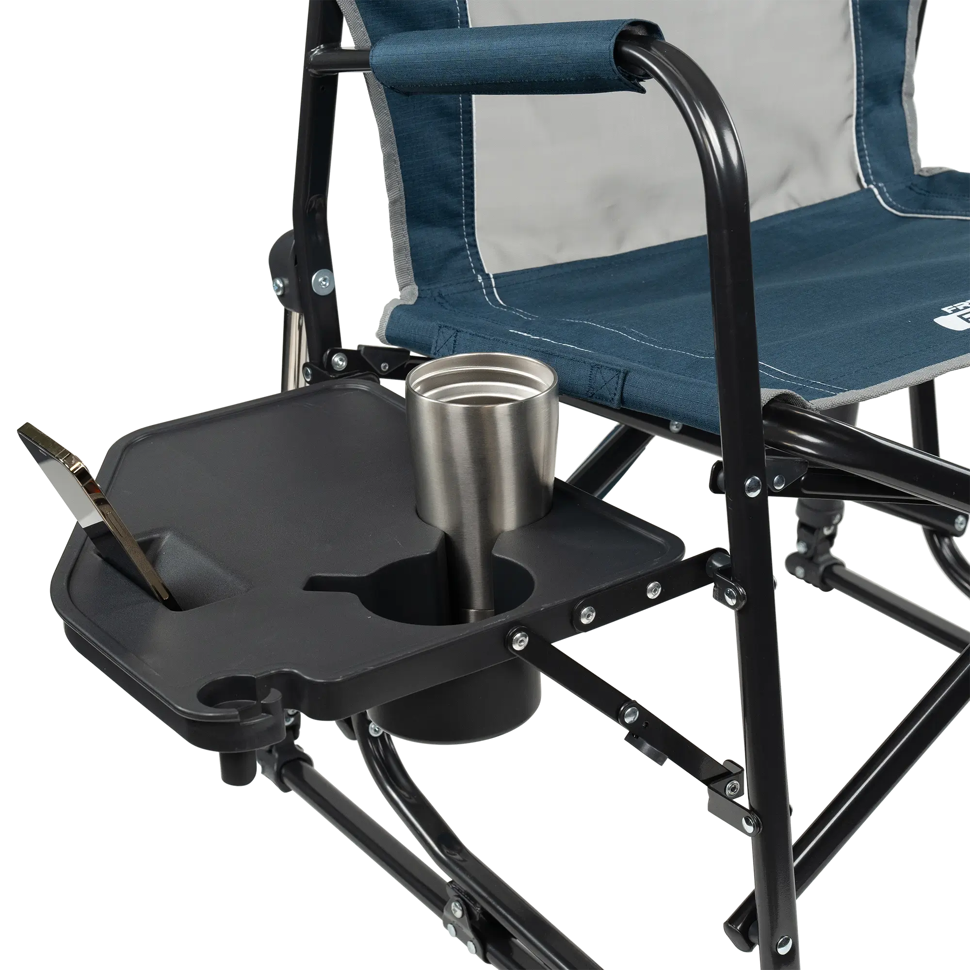 Premium All-Weather Freestyle Rocker with Side Table - Choice 853 - Freestyle Rocker Portable Outdoor Folding Chair Detail