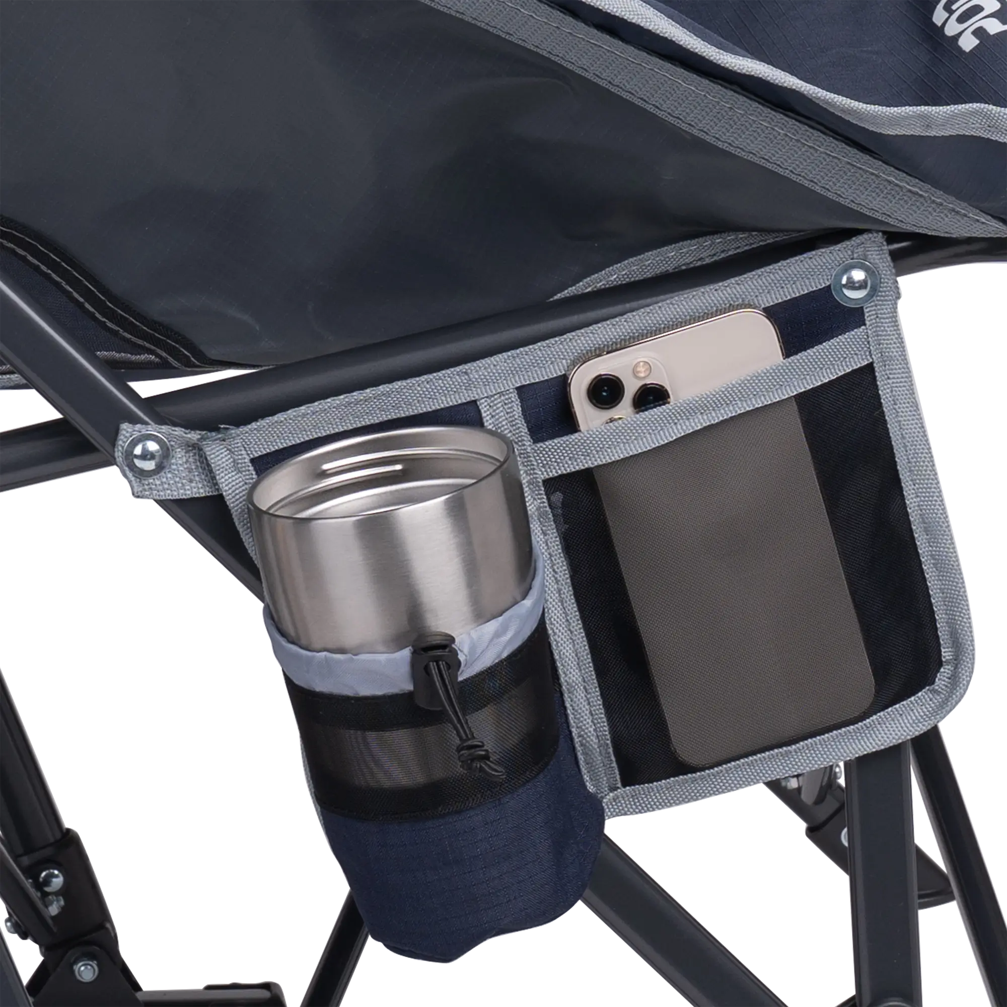 Heavy-Duty Freestyle Pod Rocker - Choice 933 - Heavy-Duty Kickback Rocker with Beverage Holder Detail