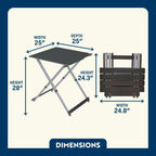 Heavy-Duty Grilling Compact Camp Table 25 - Choice 214 - Master Outdoor Kitchen Station for Tailgating & BBQ Detail