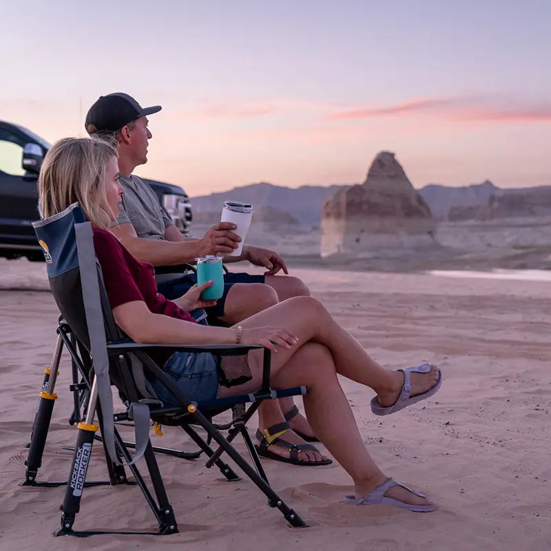 Premium All-Weather Kickback Rocker - Choice 345 - RoadTrip Rocker Smooth Motion Camp Chair Detail
