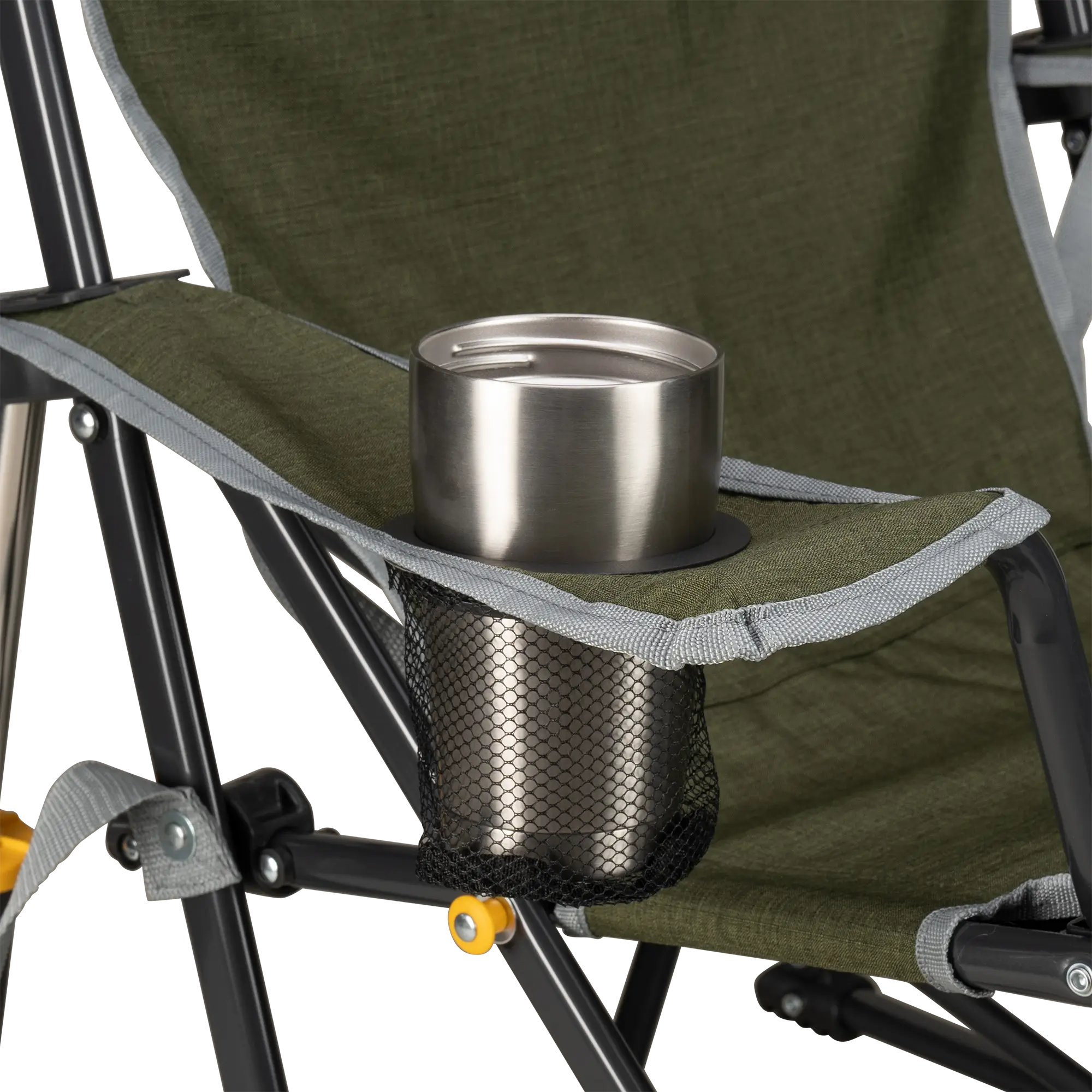 Premium All-Weather Kickback Rocker - Choice 345 - RoadTrip Rocker Smooth Motion Camp Chair Detail