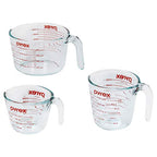 Minimalist Pyrex Essentials (3-Pack) Glass Measuring Cups Set, (1, for Daily Use