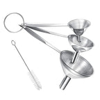 upgraded Small Funnels for Filling Bottles, 3 Pcs Stainless Steel Set