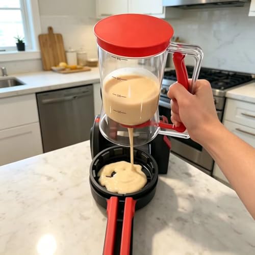 Modern BBSTARZ Pancake Batter Dispenser – 4-Cup Batter Dispenser with Set