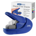 Minimalist Plus Paper Clinch Compact Staple-Free Stapler, Blue