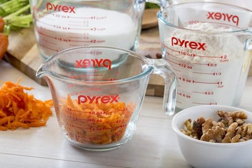 Minimalist Pyrex Essentials (3-Pack) Glass Measuring Cups Set, (1, for Daily Use