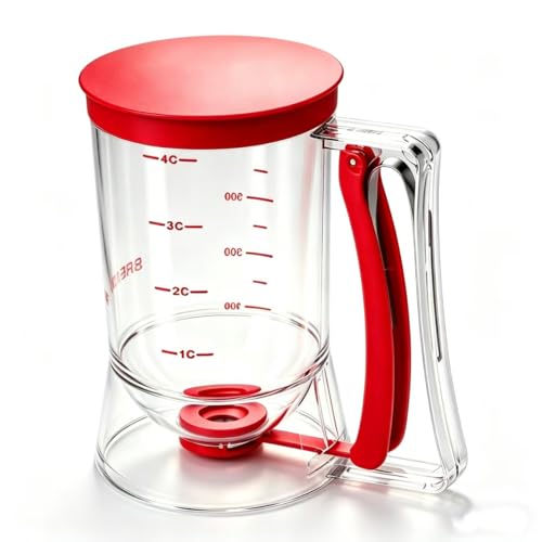 Modern BBSTARZ Pancake Batter Dispenser – 4-Cup Batter Dispenser with Set