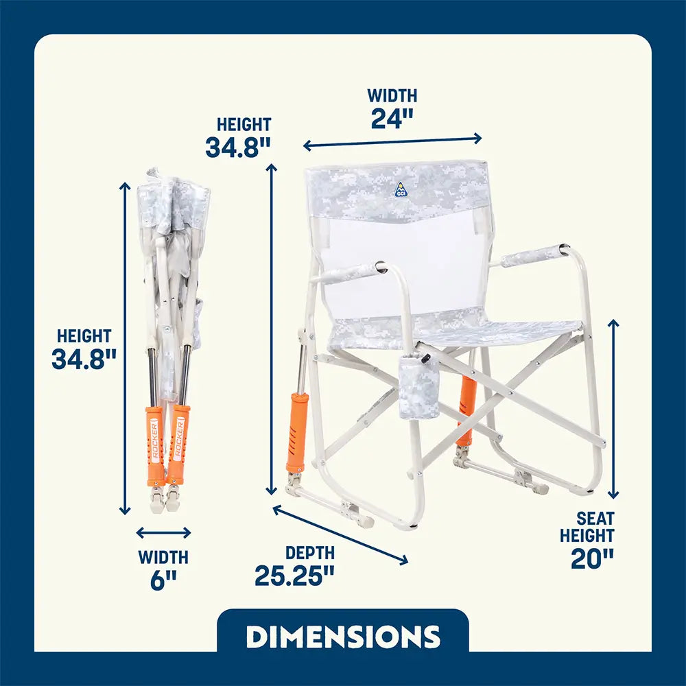 Heavy-Duty Freestyle Freestyle Rocker Elite - Choice 460 - Freestyle Rocker Portable Outdoor Folding Chair Detail