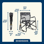 Heavy-Duty Freestyle Freestyle Rocker Elite - Choice 460 - Freestyle Rocker Portable Outdoor Folding Chair Detail