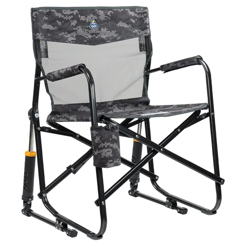 Heavy-Duty Freestyle Freestyle Rocker Elite - Choice 460 - Freestyle Rocker Portable Outdoor Folding Chair - Cool Gray Camo