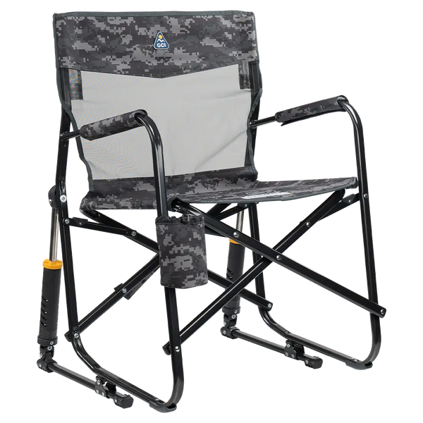 Heavy-Duty Freestyle Freestyle Rocker Elite - Choice 460 - Freestyle Rocker Portable Outdoor Folding Chair - Cool Gray Camo