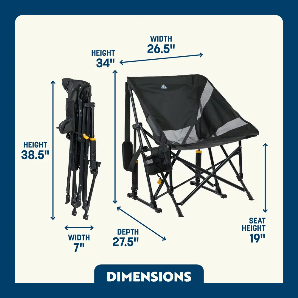 Patented Spring-Action Pod Rocker Elite - Choice 832 - Patented Spring-Action Rocking Chair for Camping Detail