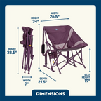 Patented Spring-Action Pod Rocker Elite - Choice 832 - Patented Spring-Action Rocking Chair for Camping Detail