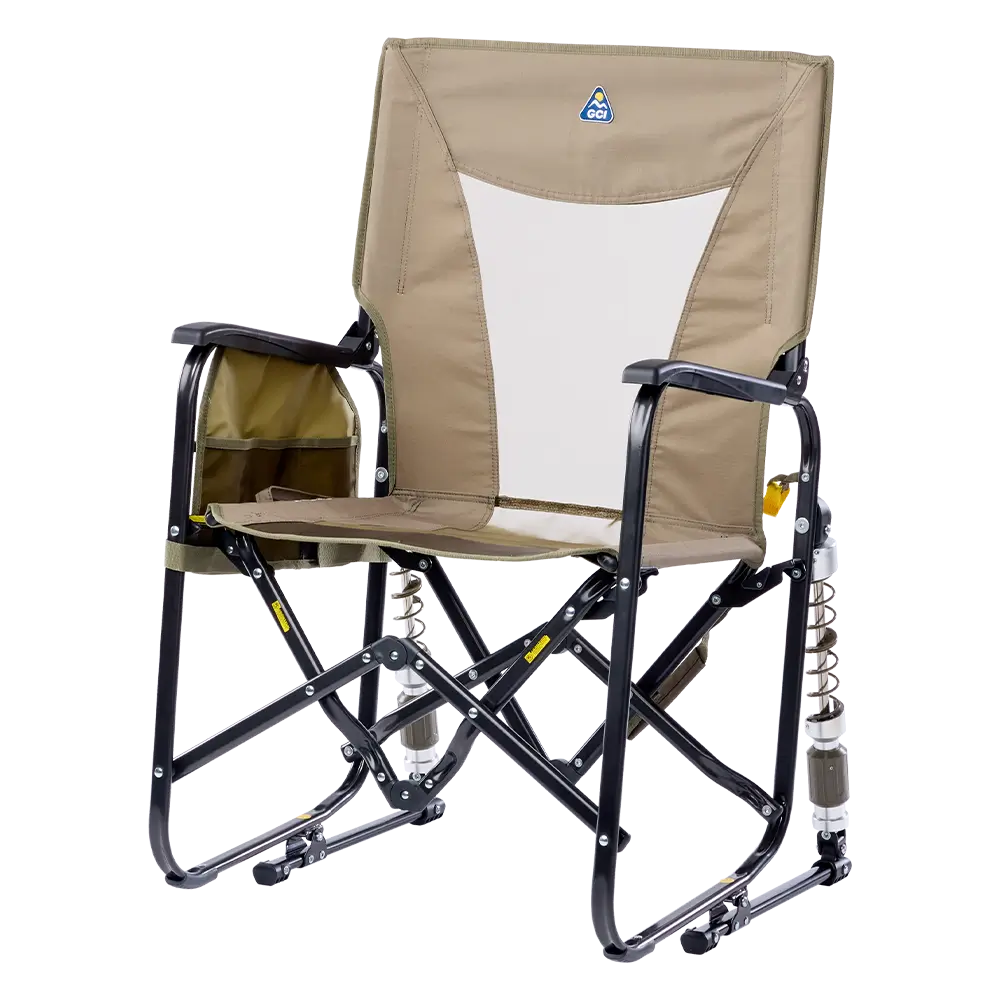 Smooth Motion Adjustable Rocker - Choice 573 - Patented Spring-Action Rocking Chair for Camping Detail