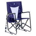 Smooth Motion Adjustable Rocker - Choice 573 - Patented Spring-Action Rocking Chair for Camping - Rich Blue