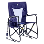 Smooth Motion Adjustable Rocker - Choice 573 - Patented Spring-Action Rocking Chair for Camping - Rich Blue