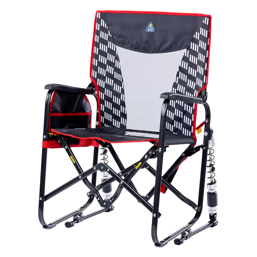 Smooth Motion Adjustable Rocker - Choice 573 - Patented Spring-Action Rocking Chair for Camping Detail