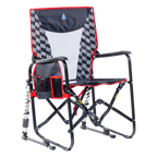 Smooth Motion Adjustable Rocker - Choice 573 - Patented Spring-Action Rocking Chair for Camping - Charcoal Racing