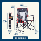 Smooth Motion Adjustable Rocker - Choice 573 - Patented Spring-Action Rocking Chair for Camping Detail