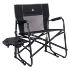 Heavy-Duty Freestyle Freestyle Rocker XL with Side Table - Choice 836 - RoadTrip Rocker Smooth Motion Camp Chair - Black