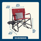 Heavy-Duty Freestyle Freestyle Rocker XL with Side Table - Choice 836 - RoadTrip Rocker Smooth Motion Camp Chair Detail