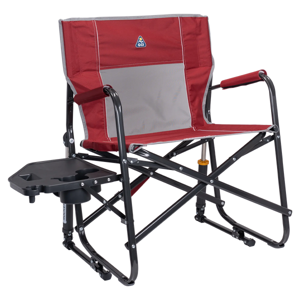 Heavy-Duty Freestyle Freestyle Rocker XL with Side Table - Choice 836 - RoadTrip Rocker Smooth Motion Camp Chair - Cinnamon