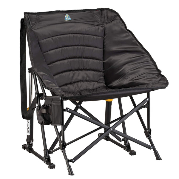 Luxury Camp Puff Rocker - Choice 731 - RoadTrip Rocker Smooth Motion Camp Chair - Black