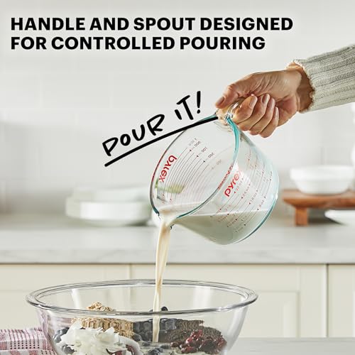 Minimalist Pyrex Essentials (3-Pack) Glass Measuring Cups Set, (1, for Daily Use